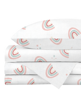 Juego de Sábanas de 3 Piezas para Colecho/Corral (74x110) - Arcoiris Love